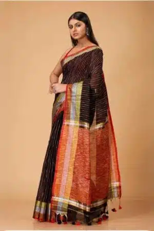 Debiya Handloom Ikkat Cotton Silk Saree