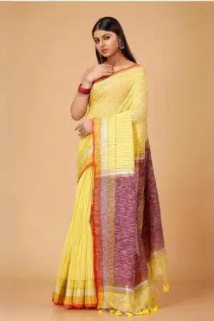 Debiya Handloom Ikkat Cotton Silk Saree
