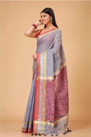 Debiya Handloom Ikkat Cotton Silk Saree