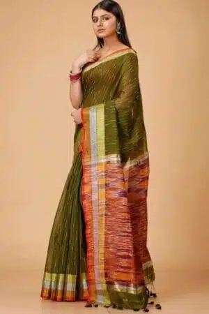 Debiya Handloom Ikkat Cotton Silk Saree