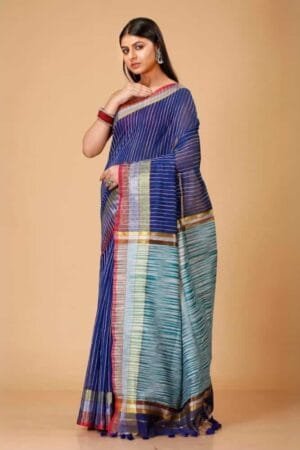 Debiya Handloom Ikkat Cotton Silk Saree