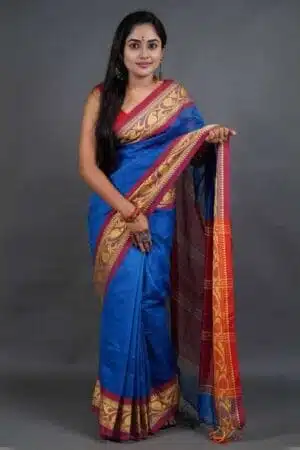 Debiya Traditional Self Designed Cotton Silk Saree