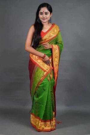 Debiya Traditional Self Designed Cotton Silk Saree