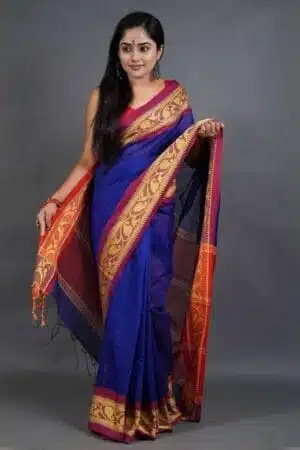 Debiya Traditional Self Designed Cotton Silk Saree